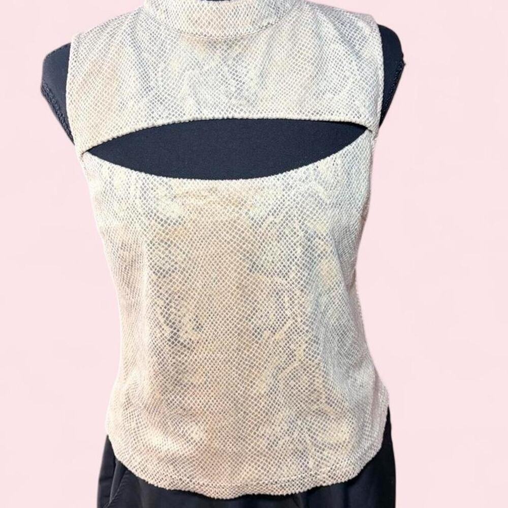 Urban Outfitters size s/p sleeveless mock neck top snake print Indie sleaze alt